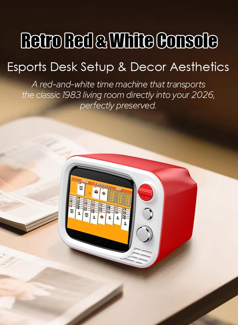 H7 Retro Game Console, 740 Classic Games, Mini TV Style with 3.5 Inch IPS Screen, Dual Wireless Controllers,​​ AV HDMI Output, for Holiday Birthday Gift