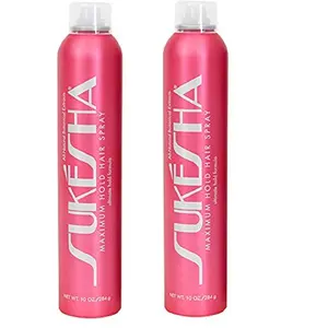sukesha Maximum Hold Hairspray 10 oz 2 pack