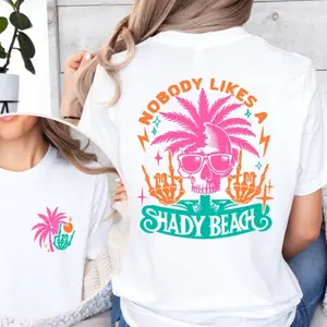 Summer Vacation Shirt, Gifts for Friends, Nobody Likes a Shady Beach Shirt, Beach Skeleton Shirt,Beach Vibes Vacation Shirt Family Road Trip