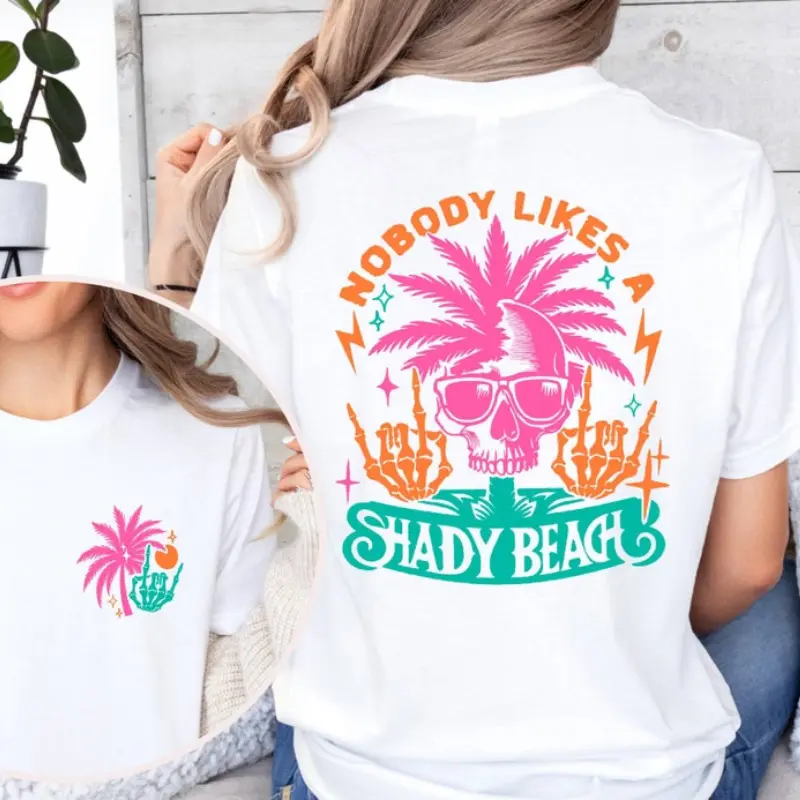 Summer Vacation Shirt, Gifts for Friends, Nobody Likes a Shady Beach Shirt, Beach Skeleton Shirt,Beach Vibes Vacation Shirt Family Road Trip