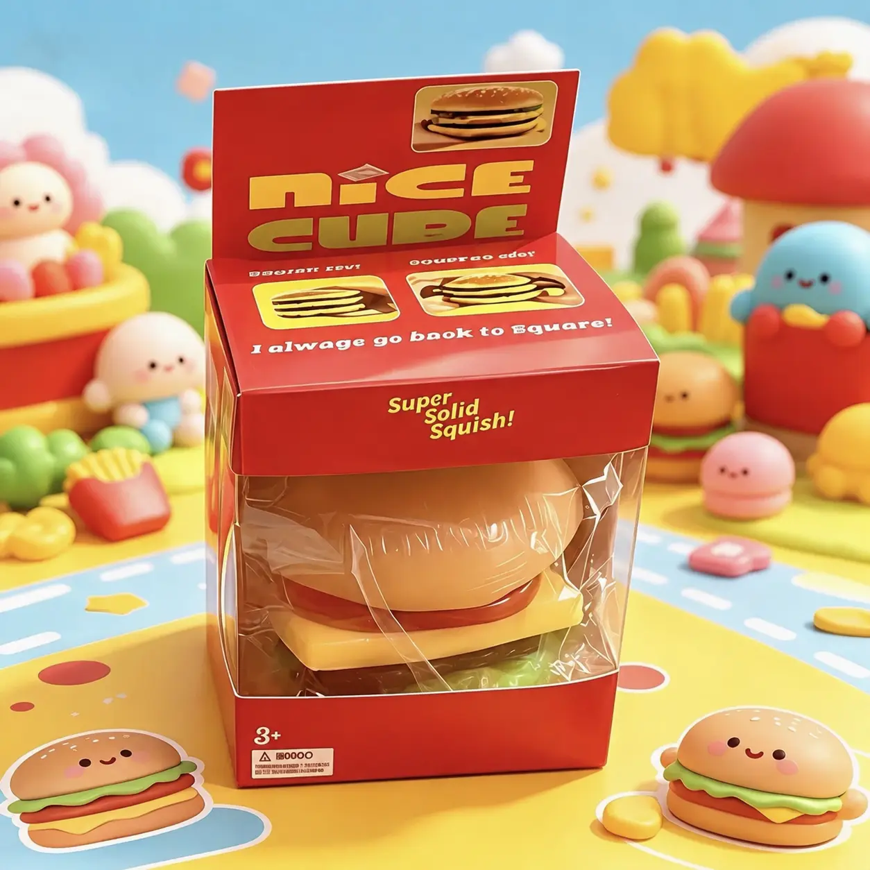 Burger Squishy Toy - Cute Slow Rising Stress Relief Novelty Toy