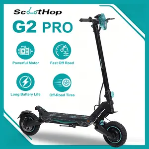 ScootHop G2/G2 Pro Adult Electric Scooter | 800W/1000W*2 Brushless Motor | 10" Off-Road Tires | 28/35MPH | Foldable Commuter E-Scooter | LED Display | Dual Braking | High Capacity Batteries | TikTok Shop Spring Glow Up Absorption Shock with Folding