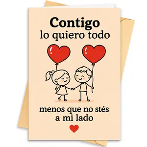 1pc Spanish Romantic Vows Couple Greeting Card & Envelope Set Blank Paper for Valentine's Day, Anniversary, Confession Gifts Spanish Core Vows Complete Heartfelt Confession Card