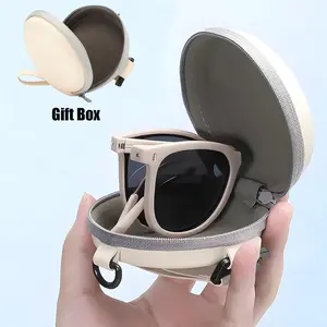 Summer Trendy Modern Styling  Foldable Sunglasses His and Hers Gifts Fall Outdoor Sun Protection Sunglasses for Women Travel Essentials Back To School Summer Sunglasses Girlfriend Gifts