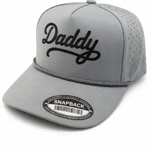 WAYCAP Daddy Snapback Dad Hat - Sporty Casual Fashion Accessory with Breathable Sides, Flat Brim, and Playful Look, Dad Hats Funny Dad Hat Premium Fitted Cap
