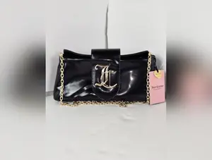 Juicy Couture Black & Gold Logo Evening Bag