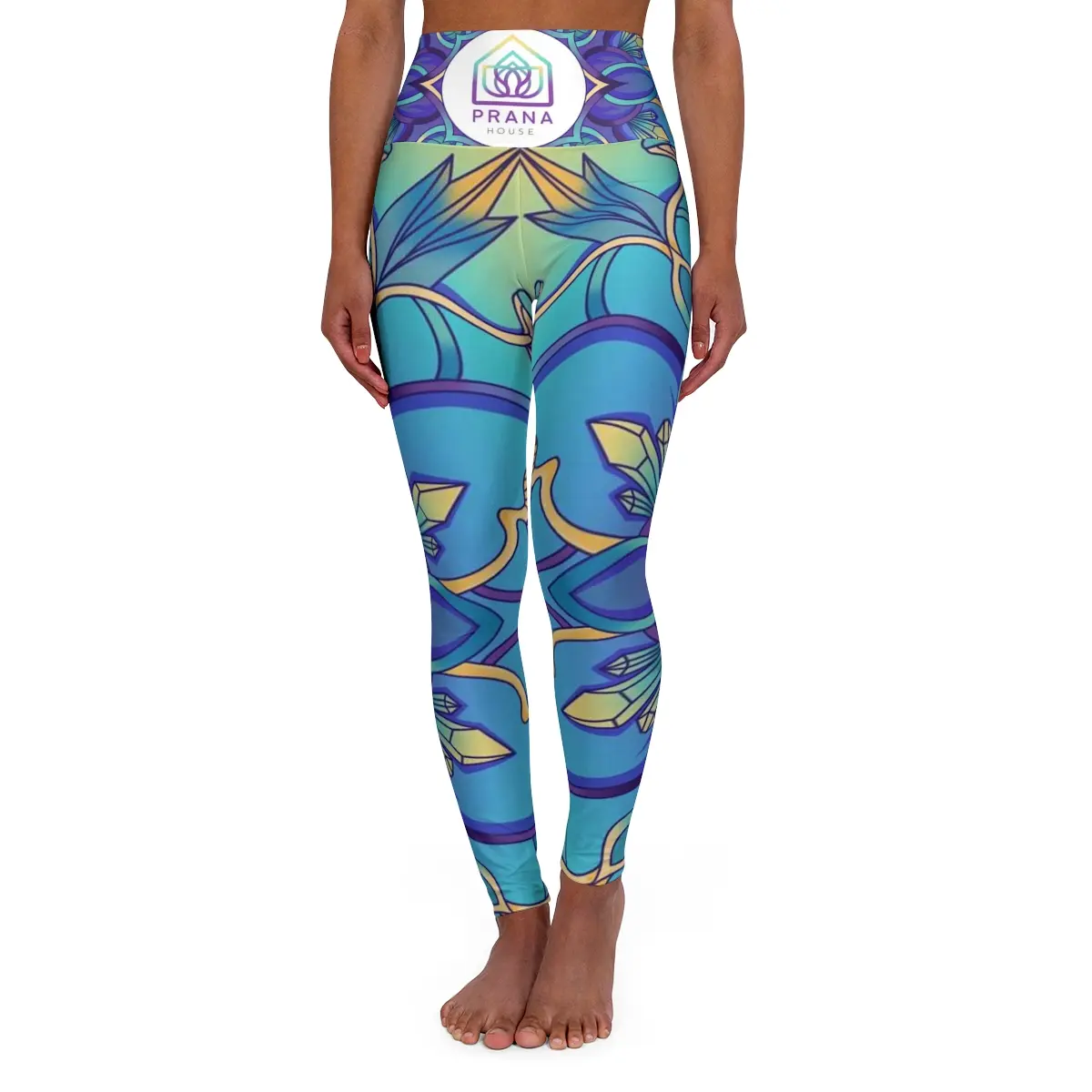High Waisted Yoga Leggings (AOP)