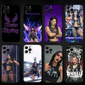 R-Rhea Ripley Phone Case For iPhone 17 Air 16 15 14 13 12 11 Pro Max Plus , Others Soft Black Cover