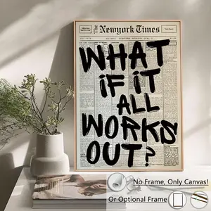 Vintage New York Times Poster, Modern Art,  Art, Canvas Printing, Home Decor,  Decor, Room Decor, Bedroom Decor, Ornaments, Apartment Accessories. Art prints unframed.. Artistic Photo Decoration Box Water Proof Wood  decor posters abstract wall