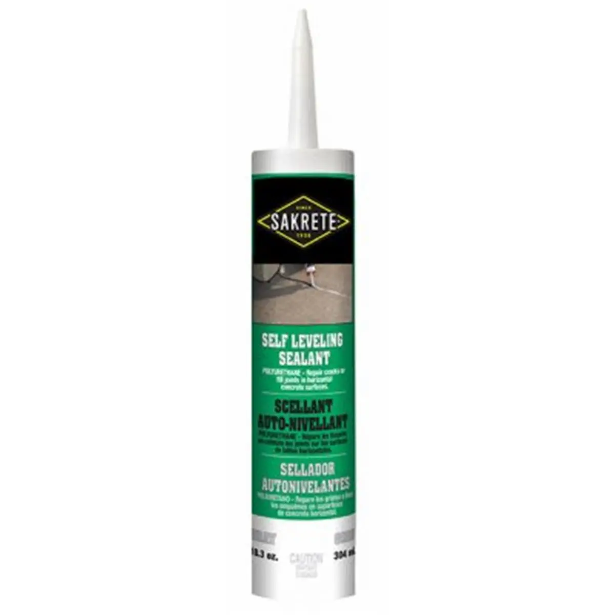 Sakrete Polyurethane Sealant, Single-Component Self-Leveling Caulk to Repair Horizontal Cracks in Driveways, Walks & Foundations - 10.3 oz, Steps, Concrete Repair, Horizontal Flows, Flexible Bond, Repair Cracks