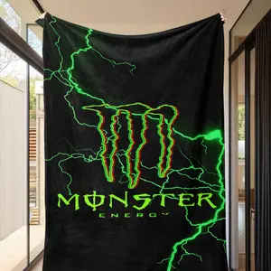Monster Energy Drink Blanket, Ultra Soft Comfortable Easy Wash, Cool Color Home Decor, Dark Style Sofa Blanket, Perfect Gift