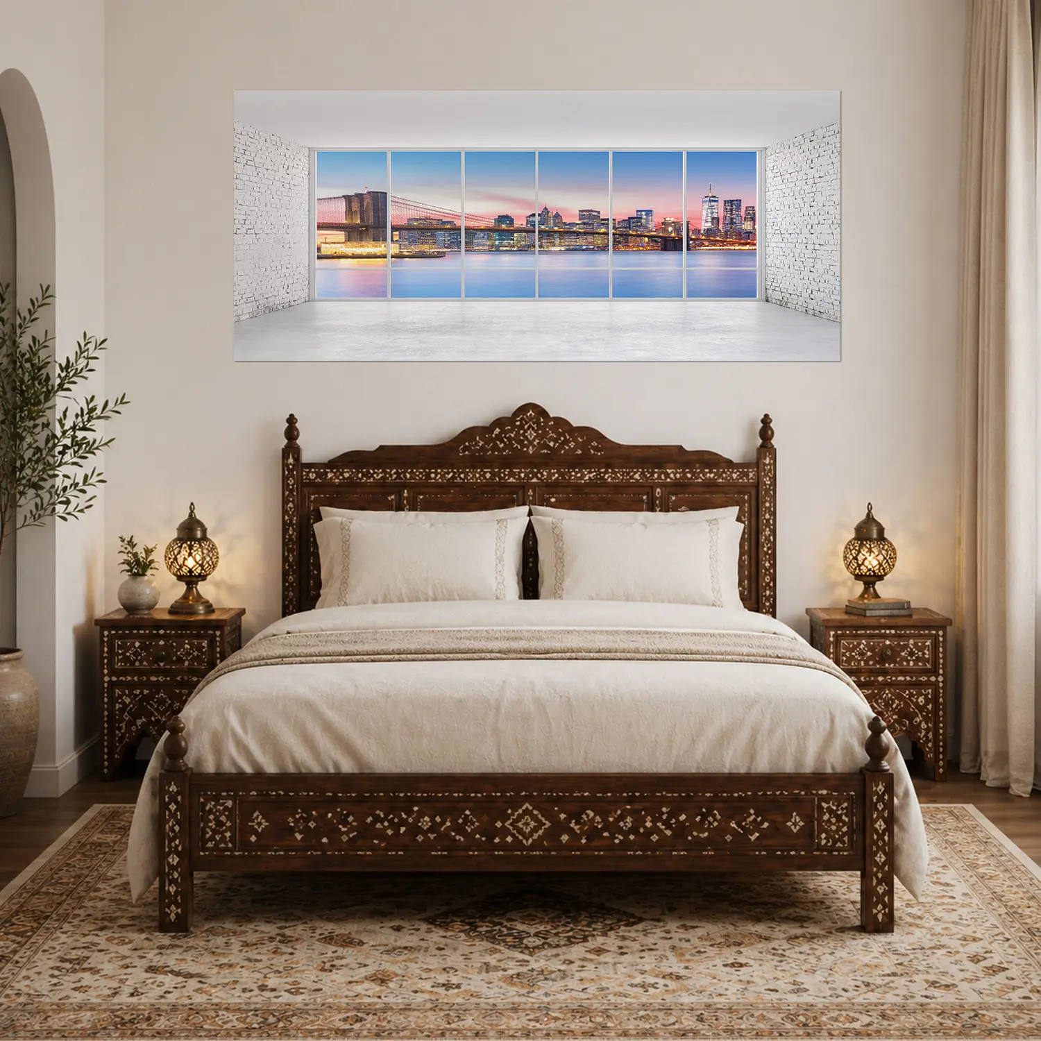 Self-Adhesive Bed Head Sticker, Premium PVC Material, Easy Installation, Instantly Enhances Bedroom Ambiance, Universal Use