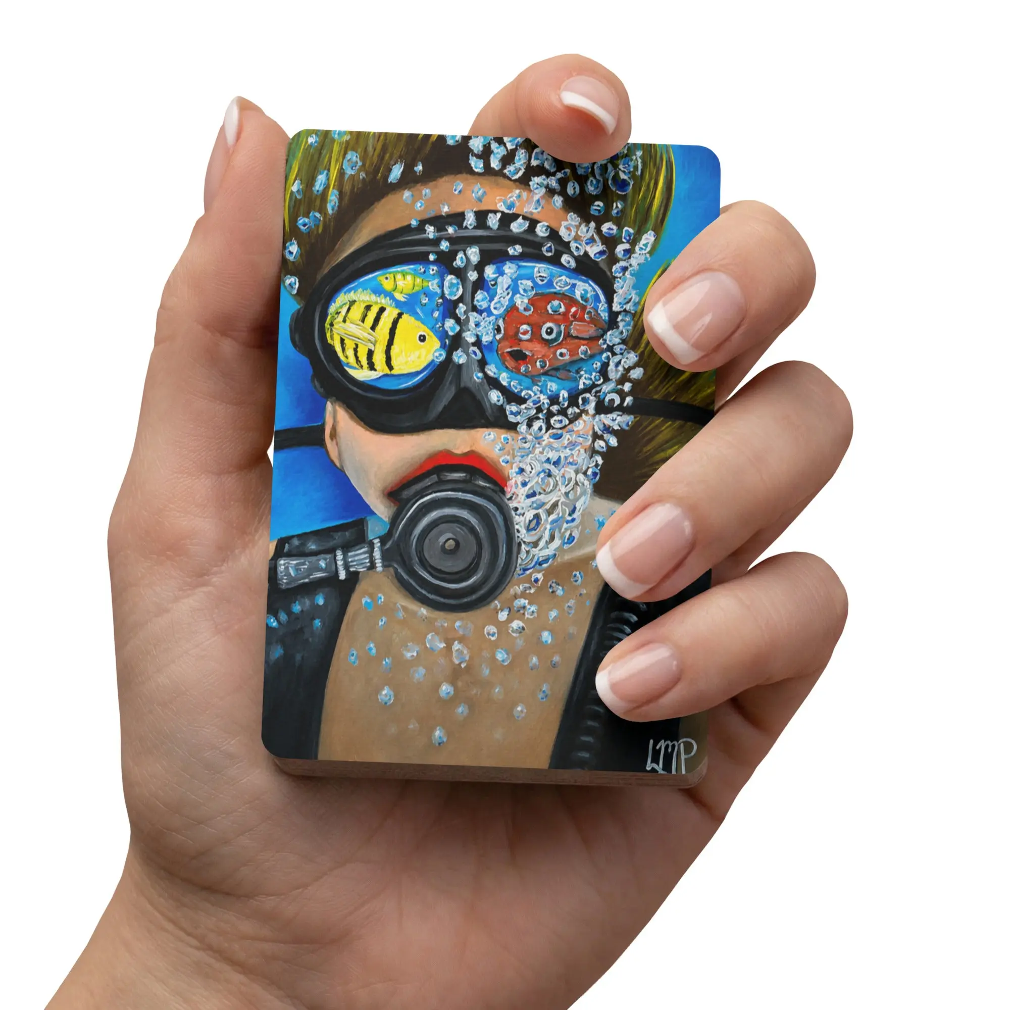 Scuba female LMP Poker playing cards
