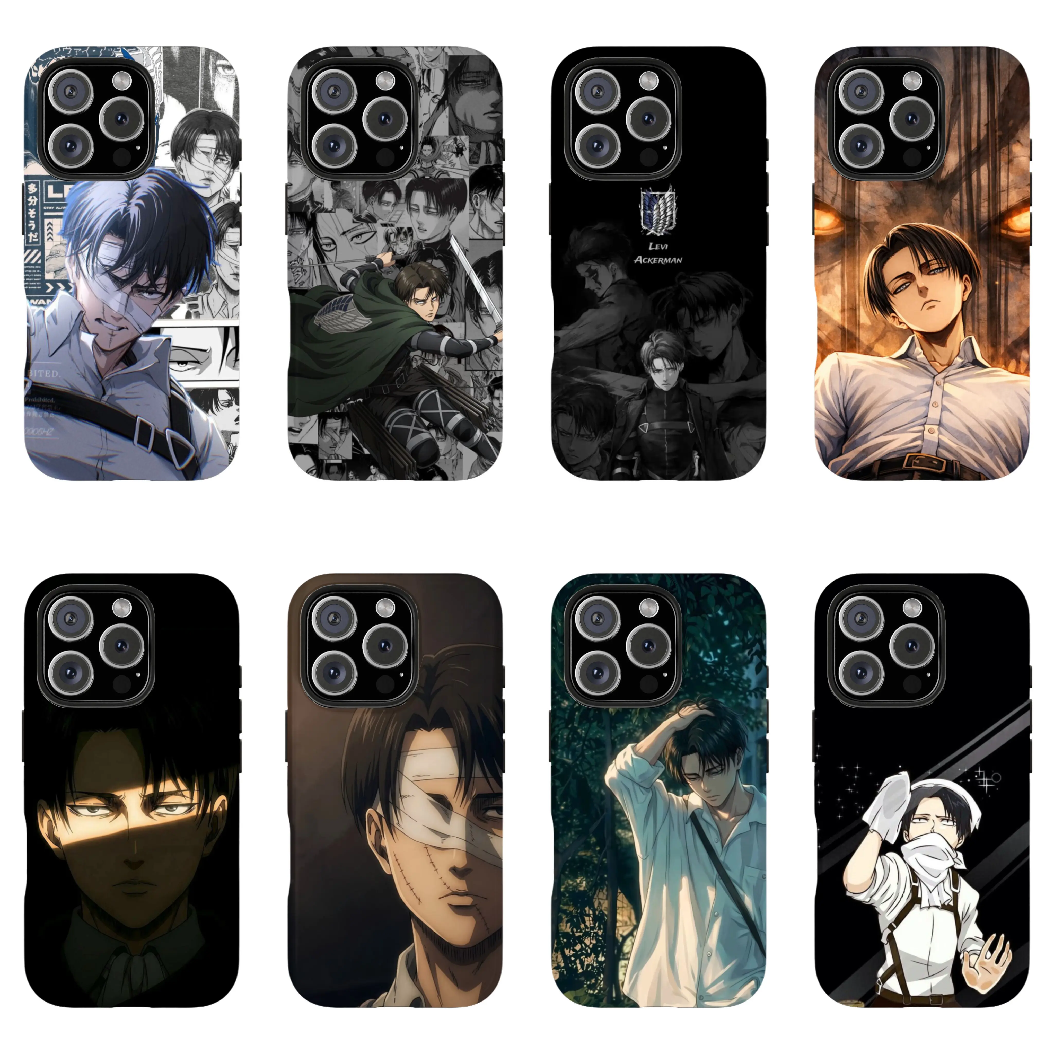 Classic Anime Attack on Titan Levi Ackerman Manga Print Smartphone Case - Multi-Size Cellphone Accessory Compatible with iPhone 11-17 & Samsung S21-S25, Ideal Gift for Anime Lovers, Iphone 17