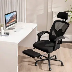 Lumbar Support Gaming Chair Mesh Ergonomic Office Chair With Headrest
