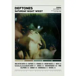 Deftones Saturday Night Wrist Minimalist Album Poster