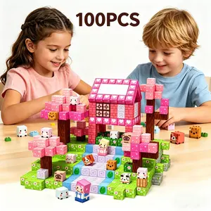 100pcs Magnetic Building Blocks Set, Castle Magnet Tiles, Stem Educational Toy, Creative Gift for Kids Aged 3+, Adult Fun