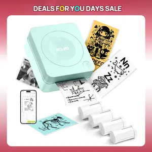 Mini Sticker Printer-2 Inch Bluetooth Thermal Pocket Printer, PM290 Inkless Portable Printer for Study Notes, AI Printer, Photos, Journals, Memos, Lists,Sticky Label, Ideal Gift for Valentine's Day,  DealsForYouDays