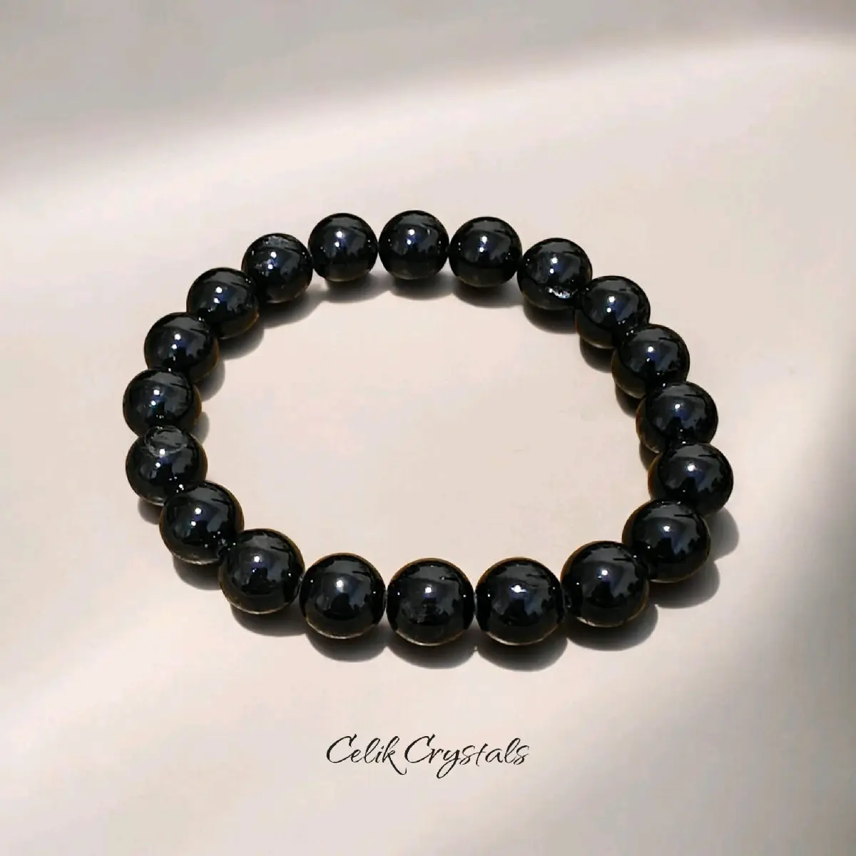 Black Tourmaline Protection Bracelet 8mm & 10mm Unisex - Grounding & Balance Protection Accessory from Brazil