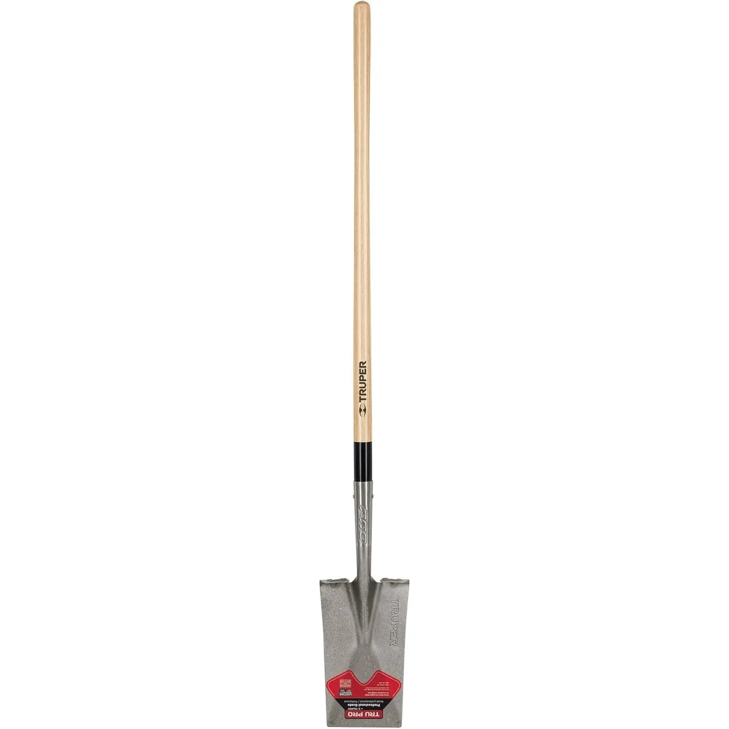 Garden Spade with Forward-Turned Extended Steps, 48-Inch Hardwood Handle, 14 Gauge Blade, Ideal for Digging Tasks, Soil Removal, Excellent for Digging Trenches, Maximizes Control
