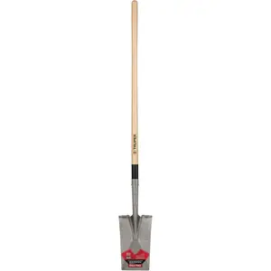 Garden Spade - Extended Steps, 48-Inch Long Hardwood Handle, 14 Gauge Blade