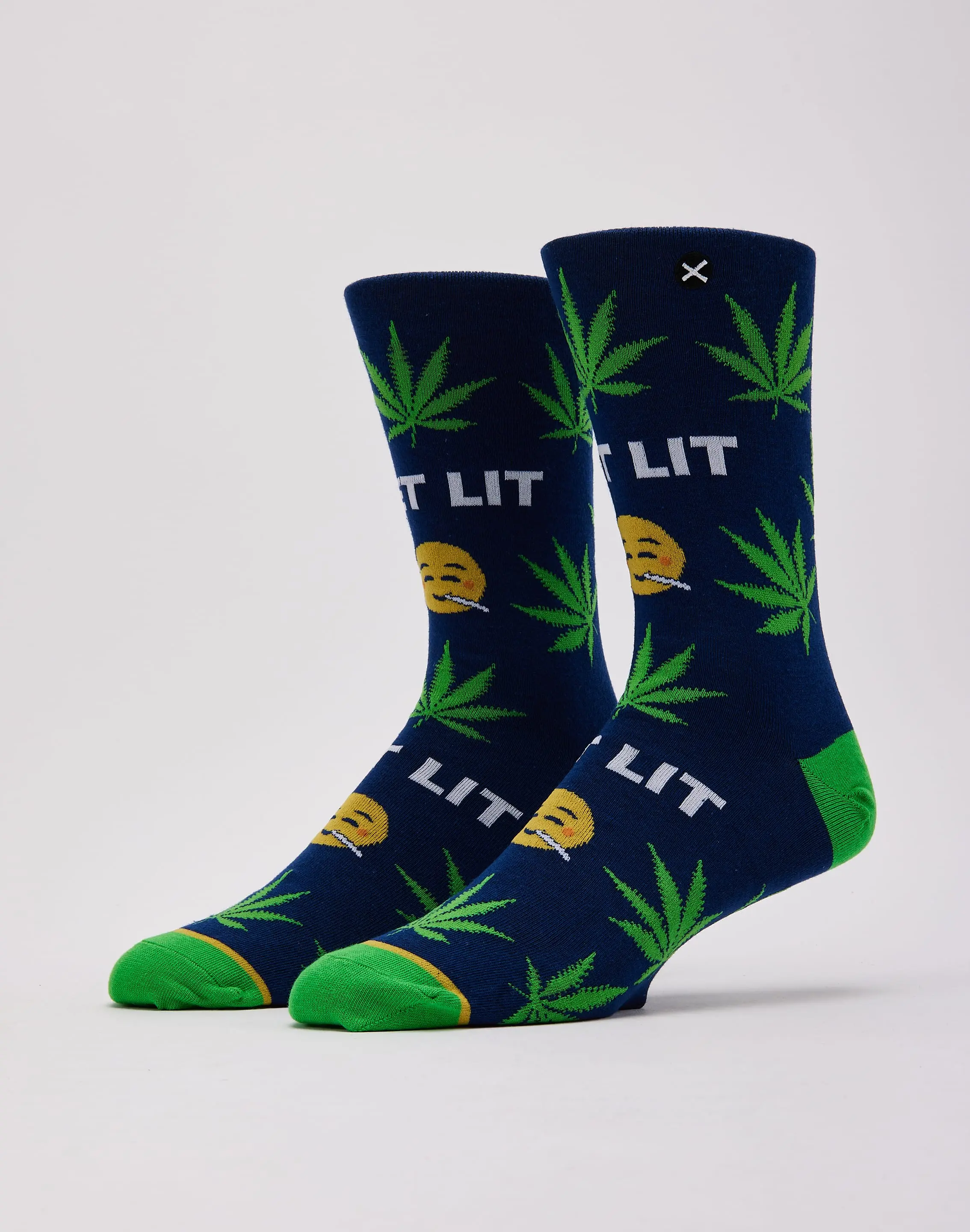 Mens Odd Sox Get Lit Crew Socks