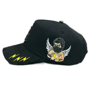 Gorra L A Bad Angels Fans with Unique Embroidered Design and Lightning Bolt Accents for Distinctive Style