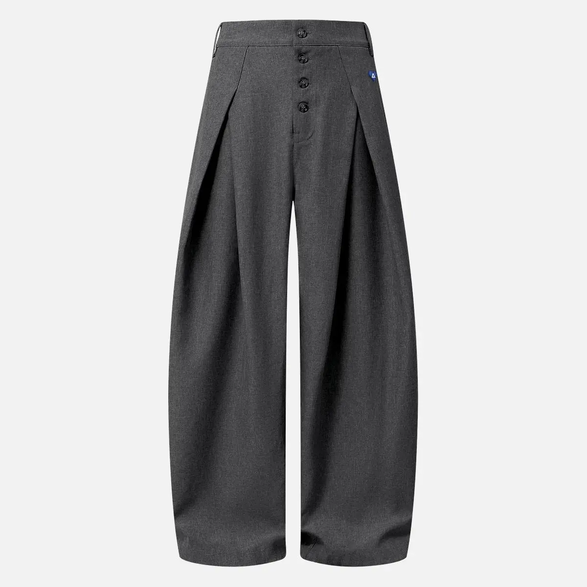 Aelfric Eden Menswear High-Waist Pleated Barrel Pants - Baggy Plain Curved Wide-Leg, Button-Front Tailored, Unisex Vintage Clothing Casual Fashion Pants,summerwins,father'sdaygifts