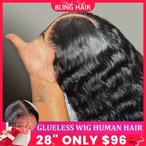 Bling Hair Glueless Wig Human Hair Deep Wave 6x4 5x5 Pre Cut Lace Wig Human Hair Ready To Wear Lace Closure Wigs for Women 13x4 13x6 Transparent Lace Front Wig #TikTokShopFallDealsForYou #TikTokShopHolidayHaul