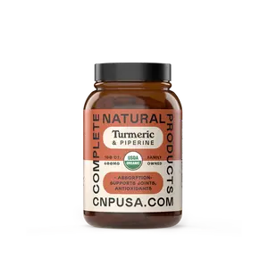 Complete Natural Products Organic Turmeric & Black Pepper Capsules - USDA Organic, Supports Joints, Antioxidants, Plant-Based, No Fillers