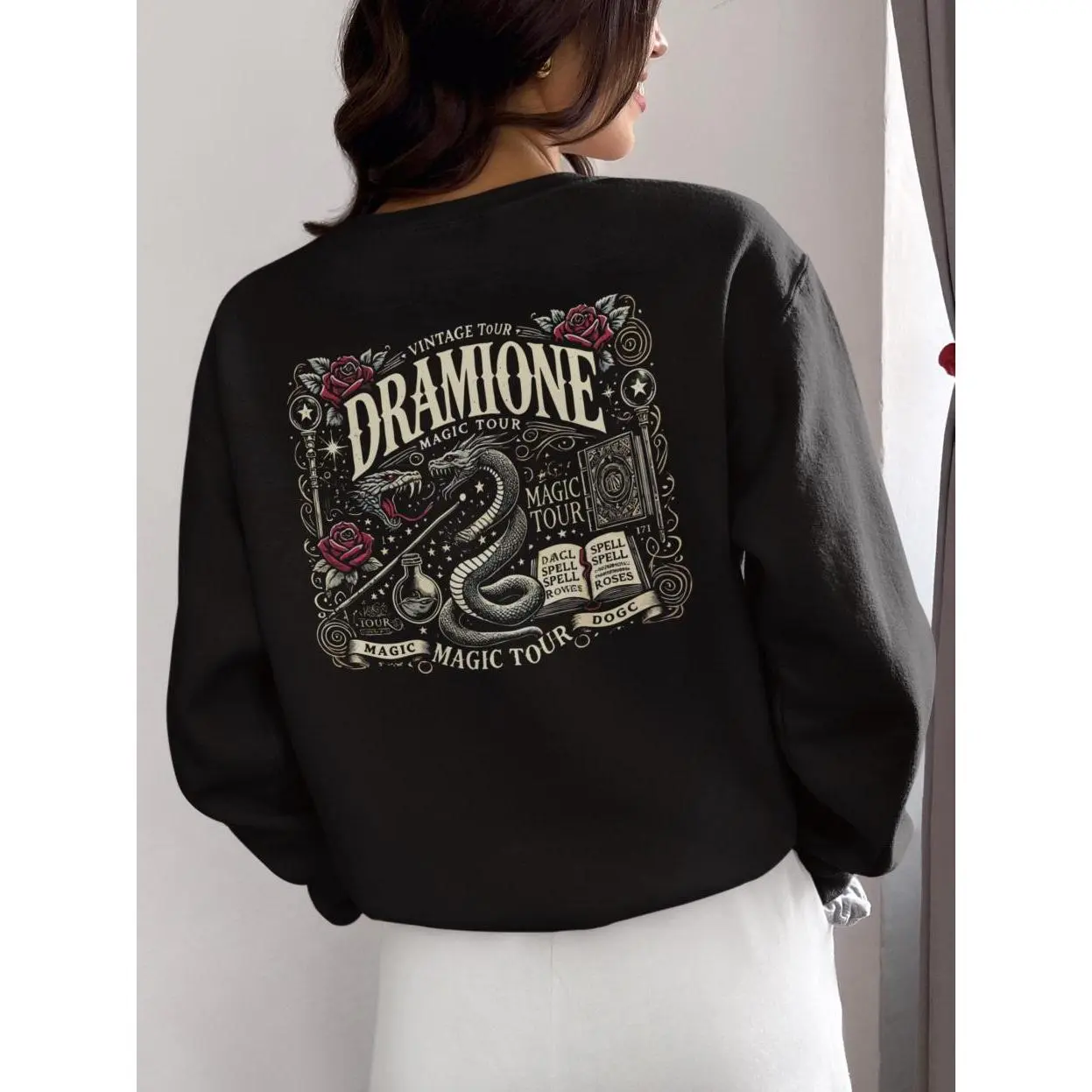 Dramione Tour Shirt, Draco Crewneck & Manacled Sweatshirt, Bookish Pullover - Fans Gift, Fandom Merch for Readers, Casual Style