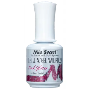 Gelux Gel Polish Pink Glitter