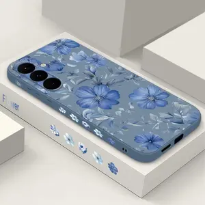 Flowers Plant Pattern Phone Case For Samsung Galaxy S25 S24 FE S24 S22 S23 Ultra Plus A56 A17 A16 A36 A55 A54 A15 5G Protective Soft Cover
