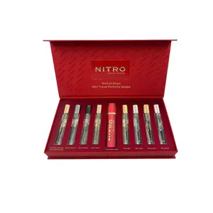 Dumont Nitro Pour Homme Perfume Discovery Set for Men Mini Travel Sprays 8 x 0.34 Fl Oz