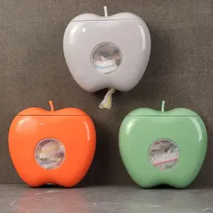 Non-punching Cling Film Storage Box, Wall-mounted Organizer, Kitchen Storage Container, Pull-out Trash Bag Holder, Storage Box