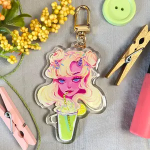 Lime Cream Soda Keychain