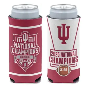 2025 2026 Cfp Ncaa National Champions Indiana Hoosiers Slim Can Cooler Koozie