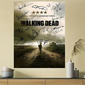 1 Piece Frameless The Walking Dead TV Series Canvas Print Poster, Frameless Artistic Art Decoration Classic Modern Landscape Theme, Waterproof Indoor Wall Hanging Decoration, Suitable for Living Room, Bedroom, Home Office, Dining Room, 12x16inch