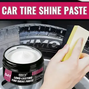 Car Tire Restorer Wax - Long-Lasting Gloss Enhancer and Plastic Renovator for Tires | Bring Back Black Shine with Professional Coating for Ultimate Tire Care
