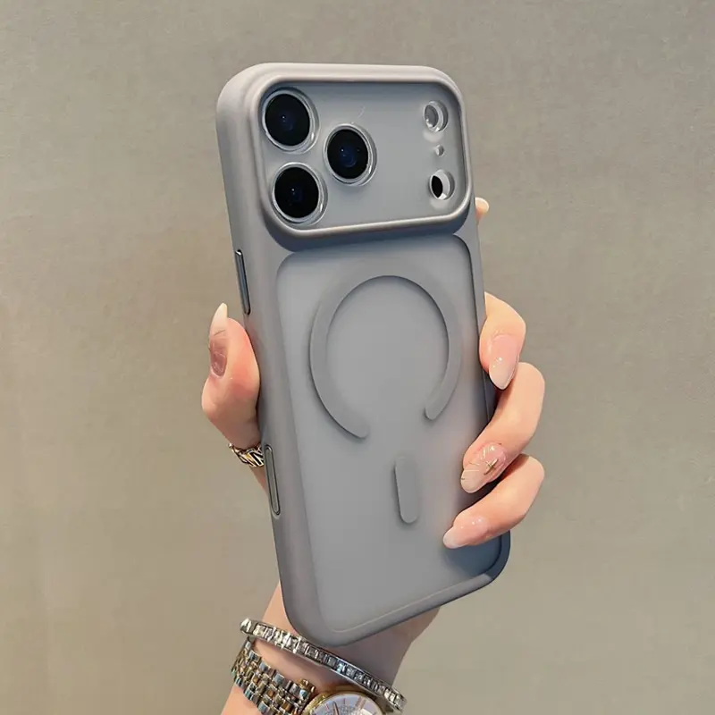 Frost Finish Semi-Transparent Magnetic Smartphone Casing - Wireless Charge Support, Multi-Model Phone Accessories for iPhone 13,14,15,16,16 Pro,17,17 Pro,18 Pro Max,Air Series