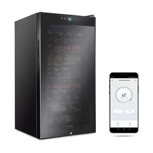 Ivation 28-Bottle Wine Cooler w/Lock & Wi-Fi