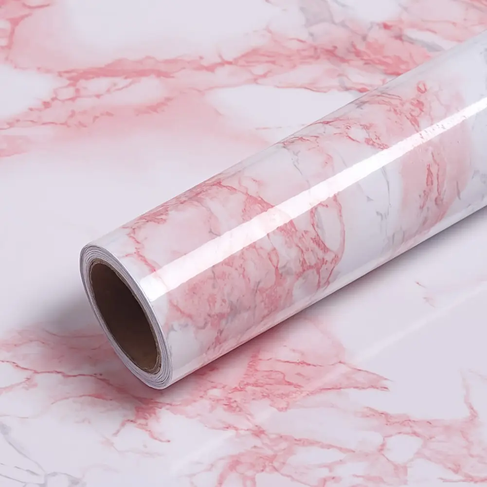 Marble Peel and Stick Contact Paper, Modern Waterproof Vinyl Wall Paper for Table Tops, Countertops, Kitchen Cabinets (17.7x196 in)