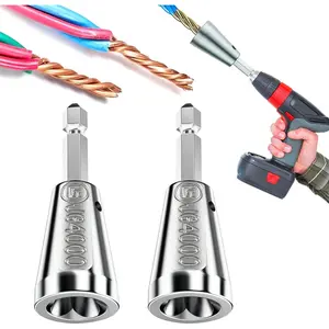 Wire Twister Tool for Drill, 2026 Upgrades Wire Nut Twister for Drill Profession Electricians Tool, 6MM Hex Shank Cable Wire Twisting Tool Wire Twister Wire Connector for 9-22 AWG (2pcs)