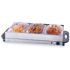 VEVOR Electric Buffet Server & Food Warmer, TikTokShopBlackFriday, 25.6" x 15" Portable Stainless Steel Chafing Dish Set with Temp Control & Oven-Safe Pan, Perfect for Catering, Parties, Events, Entertaining, Silver, ETL