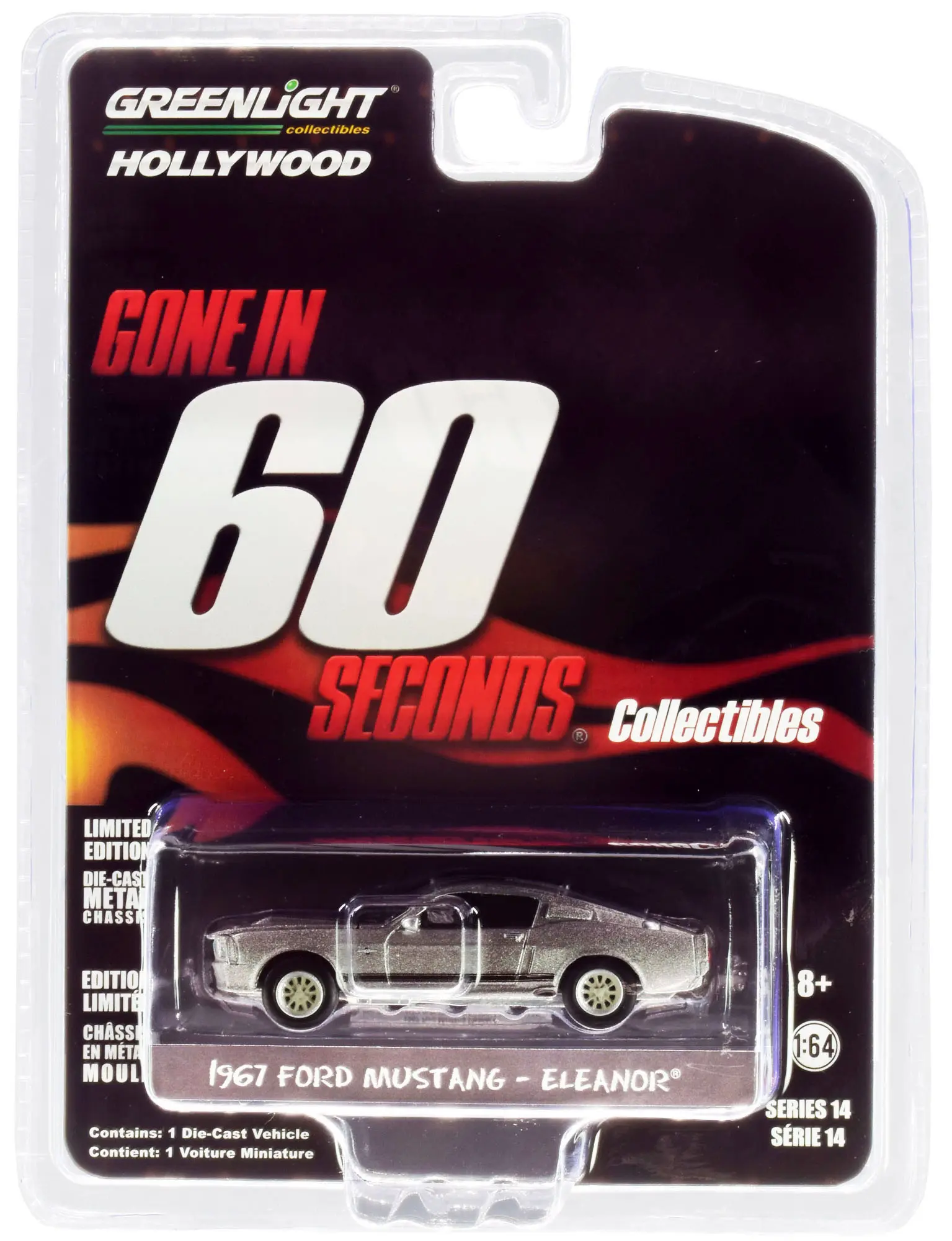 1967 Ford Mustang Custom "Eleanor" Gone in 60 Seconds 2000 Movie 1/64 Diecast Model Car by Greenlight