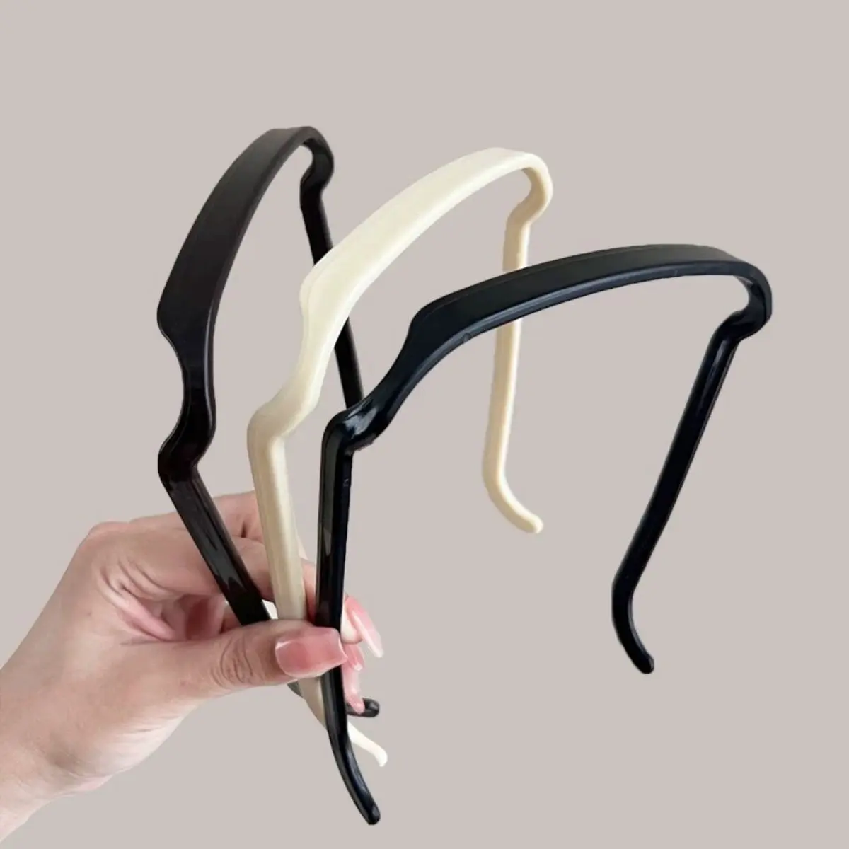2pcs Sunglasses Headband For Women,Invisible Hair Hoop,Fixed Hairstyle Artifact,Suitable For Curly And Thick Hair With Square Headband (Brown)