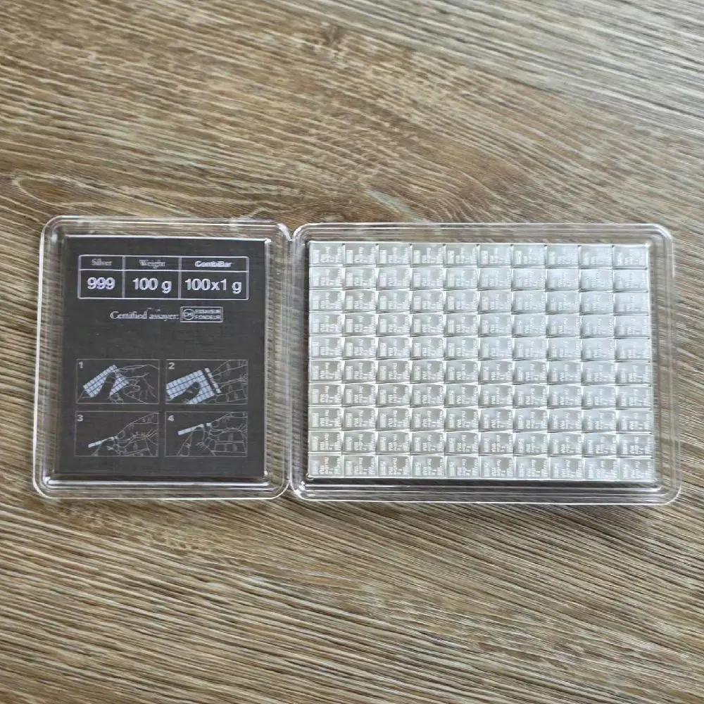 Valcambi 100x1g .999 Silver Combibar