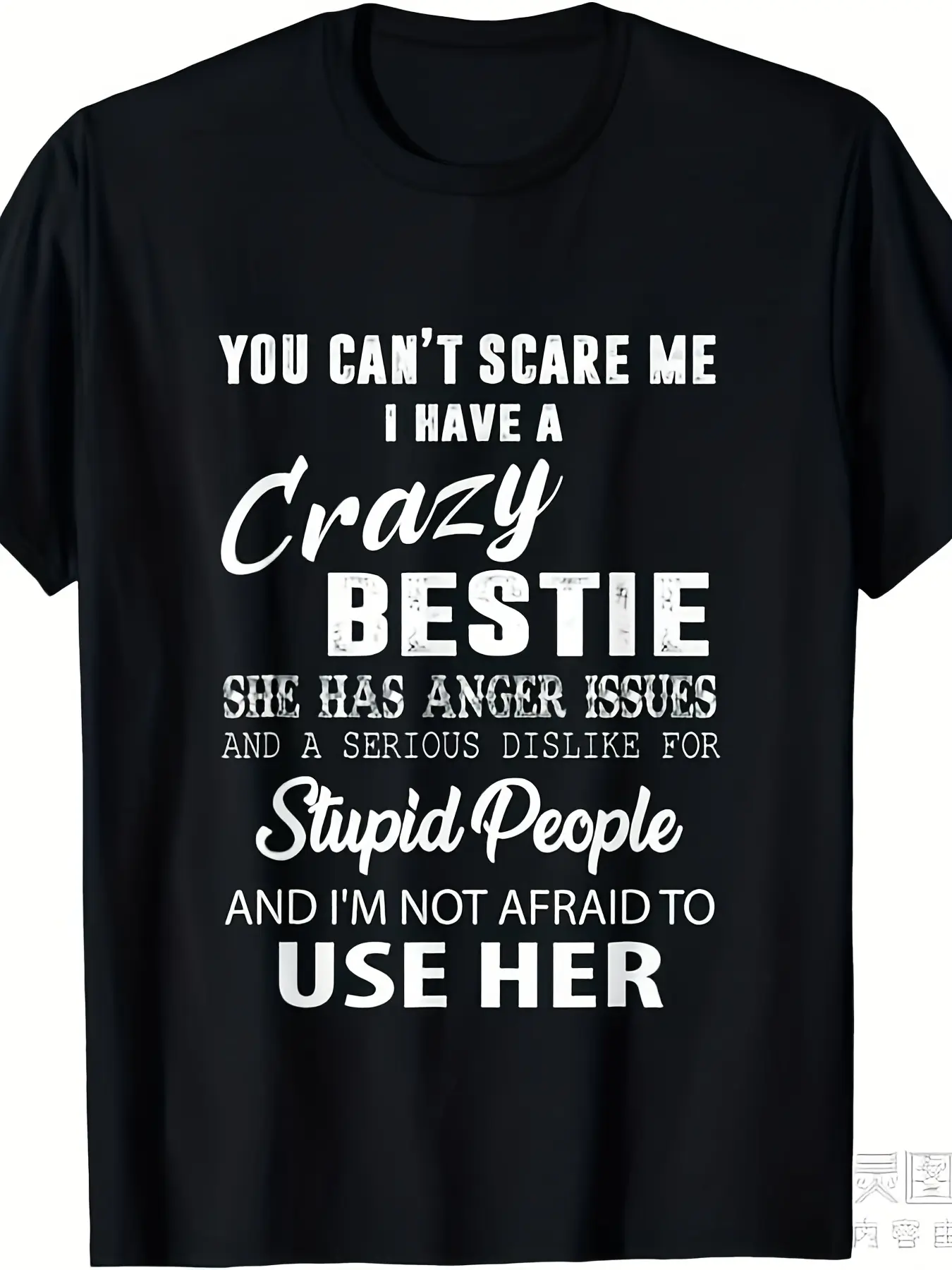 Funny Bestie BFF Friendship T-Shirt - _Crazy Besti