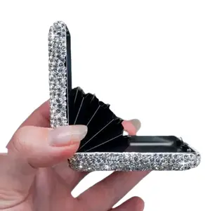 Zirconia Inlaid RFID Blocking Credit Card Holder Portable Foldable Wallet for Bank Cards Driver's License & Business Cards Anti-Magnetic Clutch for Men Women Ideal for Business Everyday Use