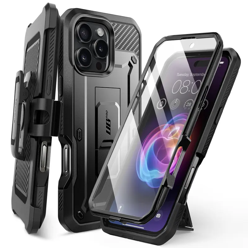 SUPCASE Outdoor Protective Phone Cases Unicorn Beetle Pro for iPhone 16/16/15/14/13 with Built-in screen protector, Full-Body Rugged Design & Stand 6